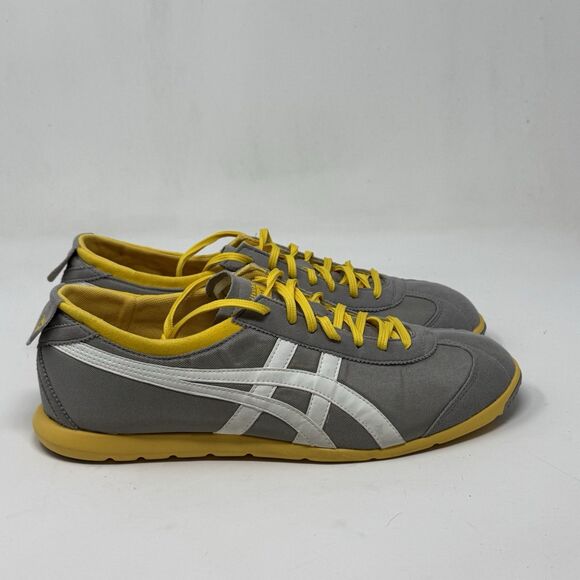 Asics Onitsuka Tiger Rio Runner Shoes Mens 11.5 Gray Yellow Lightweight Sneakers